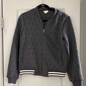 Hem & Thread Gray Varsity Jacket